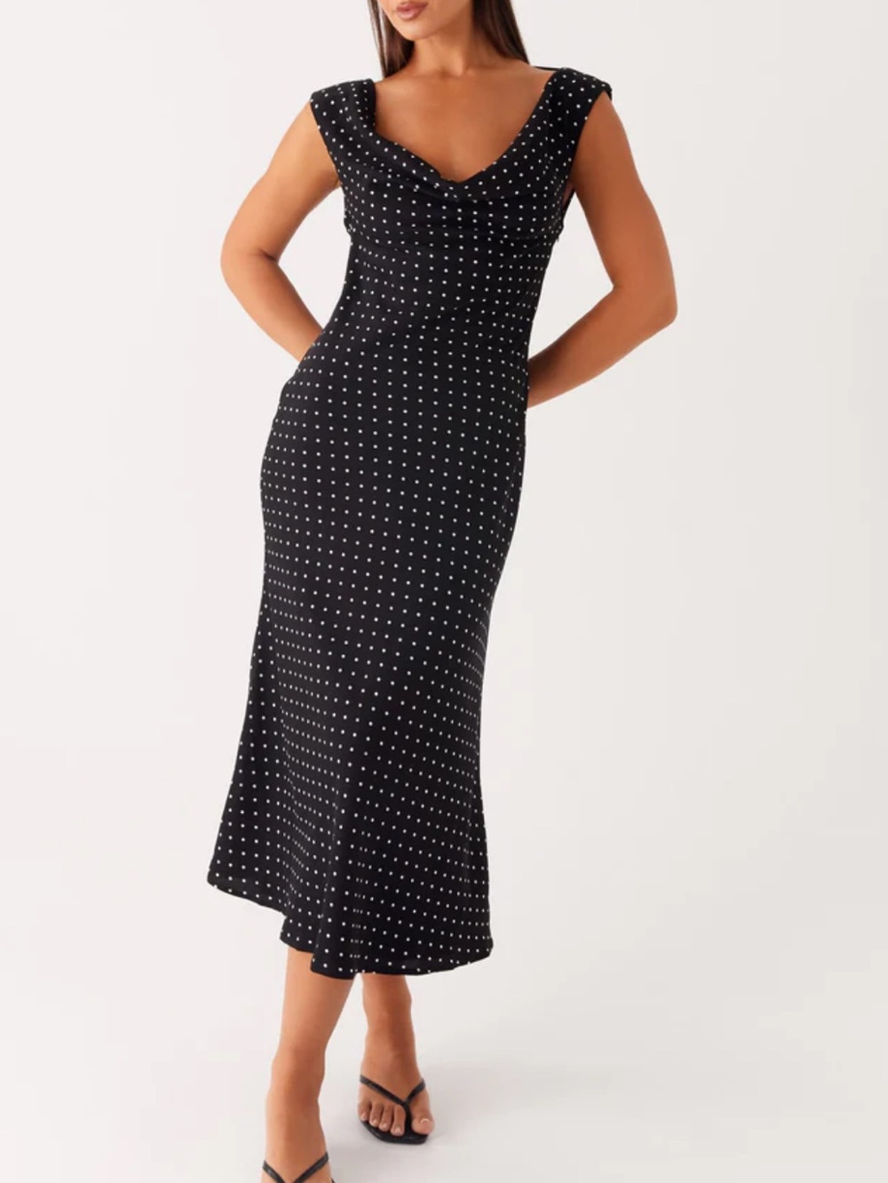 Pepermayo Role Model Maxi Dress -
Black Polka Dot size 16